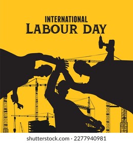 International Labour Day Vector Poster.  Stock Vector