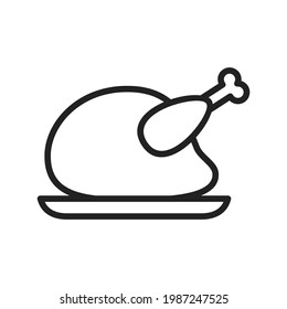 icon of chicken meat with outline style Stock-vektor