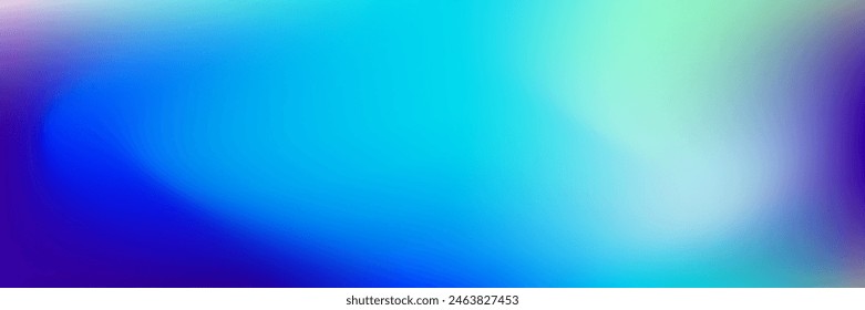 Iridescent aura Y2K futuristic holographic gradient background. Vector abstract mesh gradient. Dark cosmic colors space theme aurora fluid hologram texture in bright blue sky colors. Y2k holo backdrop – Vector có sẵn