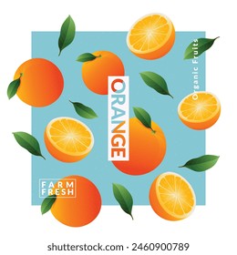 Orange packaging design templates. Modern style vector illustration. 库存矢量图