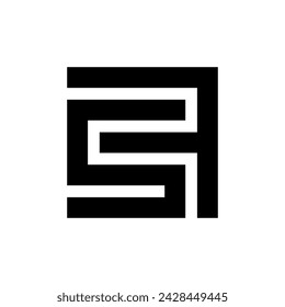 Letter SF creative square monogram logo, vector de stoc