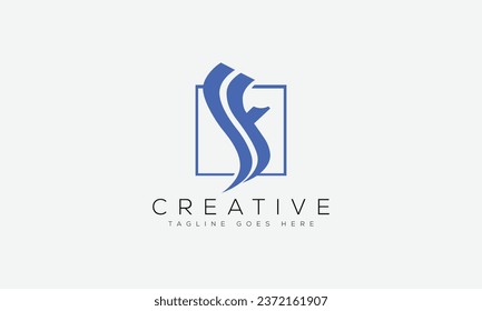 Letter SF logo design template vector illustration, vector de stoc