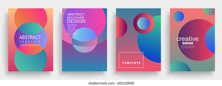Liquid color covers set. Abstract composition. Futuristic  templates. Eps 10 Vektor Stok
