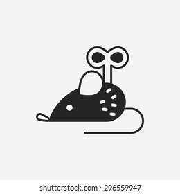mouse toy icon: wektor stockowy