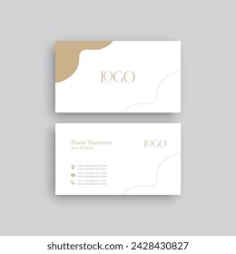 Modern clean elegant and minimalist Business Card Template Immagine vettoriale stock