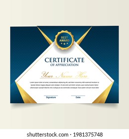 Modern Colorful Certificate of appreciation Design template. Stockvektor