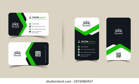 Modern creative professional business card template design. - Vector στοκ