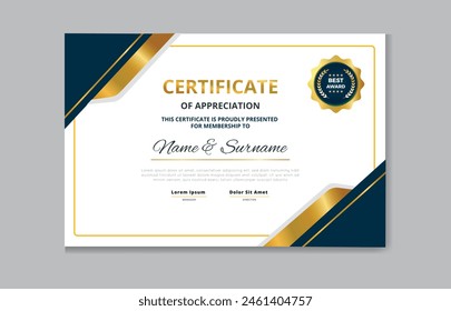 modern diploma certificate awardテンプレートデザイン、EPS10ベクターイラストのベクター画像素材