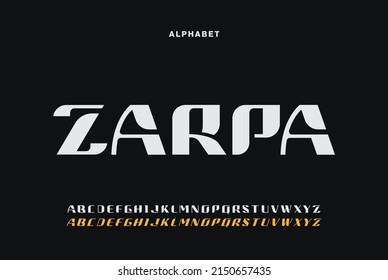 modern font alphabet. stylish fonts style. Typography custom logotype fonts 库存矢量图