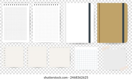Notebook isolated on a transparent background , illustration Vector EPS 10 Adlı Stok Vektör