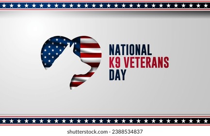 National K9 Veterans Day Background Vector Illustration Stock vektor