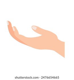 Save or protect hand gestures vector image, cupped hand sign, flat design illustration, open palms facing up symbol
 Stock vektor