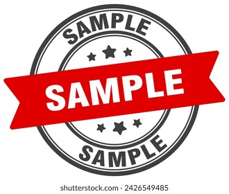 sample stamp. sample round sign. label on transparent background 库存矢量图