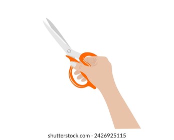 Scissors on a white background. Stock-vektor