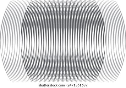 Series of Lines or Stripes creating a wavelength. Editable Clip art.: stockvector