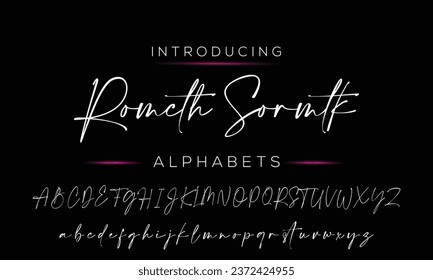 署名フォント書道ロゴタイプスクリプトブラシフォントタイプフォント手書きの文字のベクター画像素材