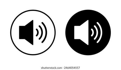 Speaker icon vector isolated on white background. Volume icon. Loudspeaker icon vector. Audio. Sound Immagine vettoriale stock