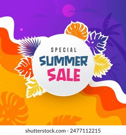 Summer Sale Vector Background Template Design 库存矢量图