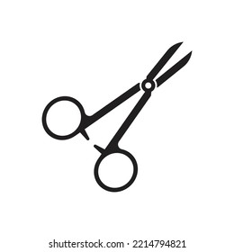 Surgical scissors icon. Element of medical instruments icon. isolated on white background. Vector illustration. 庫存向量圖