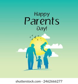 Parents Day. Happy Parents Day Vector Illustration. Parents Day Concept. Global Day of Parents 库存矢量图