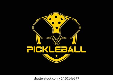 pickleball logo vector graphic for any business especially for sport team, club, community.: wektor stockowy