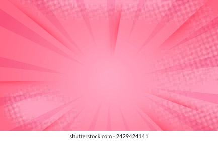 Pink pop art, retro design, stripes mockup. Vector illustration. Halftone vintage background for text, vector illustration: stockvector