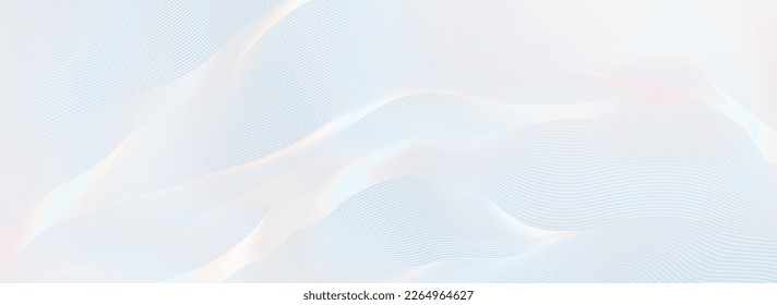Premium background design with white line pattern (texture) in luxury pastel colour. Abstract horizontal vector template for business banner, formal backdrop, prestigious voucher, luxe invite Immagine vettoriale stock