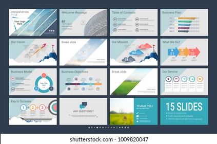 Presentation slide template for your company with infographic elements, design cover all styles and creative used to provide your audience with a quick overview of your business plan idea to investor.