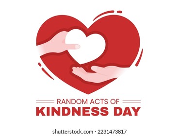 Random Acts of Kindness on February 17th Various Small Actions to Give Happiness in Flat Cartoon Hand Drawn Template Illustration – Vector có sẵn