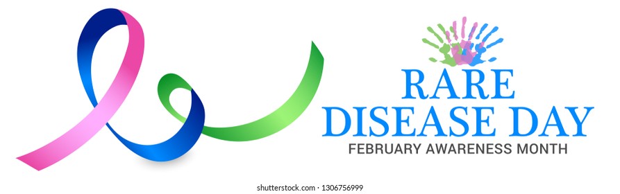 Rare Disease Day Poster or Banner Background. Arkistovektorikuva