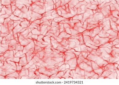 ベクター画像のイラスト背景に赤静脈。人間の赤血管システム設計の接写。人間の血管、血液システム、健康の動脈、芸術的。クリエイティブ抽象的コンセプトグラフィック要素のベクター画像素材