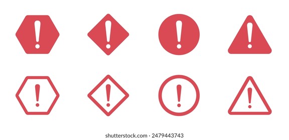 Risk vector icon set collection. Risk Outline flat Icon. Stock-vektor