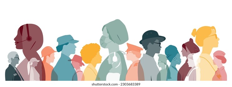 Women of different professions are together. Stock Vector