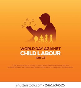 World Day Against Child Labor Concept With Child. abstract vector illustration design
 庫存向量圖