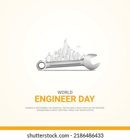World engineers day and labor day, 5 December  . 3D illustrations. Stock Vector