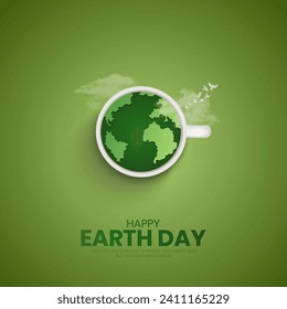 world Earth day.  International Mother Earth Day. Environmental problems and environmental protection. 3D Illustration Stock Vector