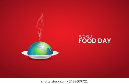 World Food Day, World Food ads, design for social media banner, poster vector illustration. Stock-vektor