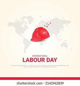 World labour day,  concept , 3D illustration.  Stock Vector