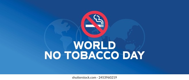World no tobacco day banner स्टॉक वेक्टर