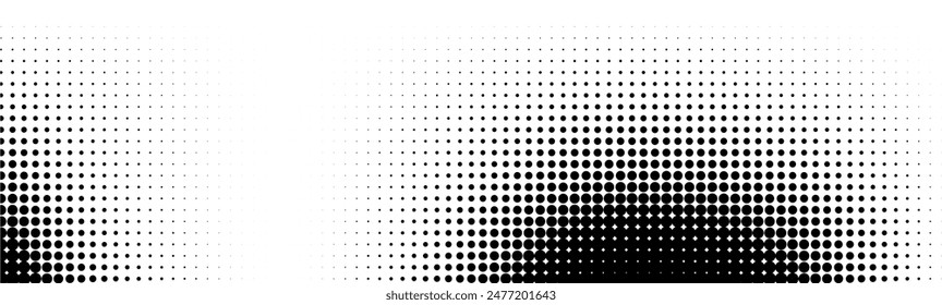 Wave halftone pattern. Halftone dots background. Vector Arkivvektor