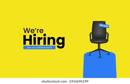 We are hiring join to the team announcement. Hiring recruitment open vacancy design. Creative hiring poster. hiring social media post design. Arkistovektorikuva
