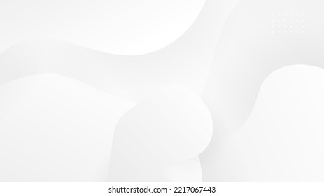 White Clear Blank Subtle Abstract Vector Geometrical Background. Monotone Light Empty Concave Surface. Minimalist Style Wallpaper. Futuristic 3D Illustration Imagem Vetorial Stock