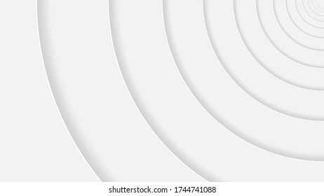 White Wave Abstract Paper Cut Background Desgin Vector Round Shadow Template, vector de stoc