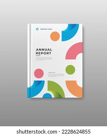 template cover book annual report with geometric design,vector illustration eps 10 Immagine vettoriale stock