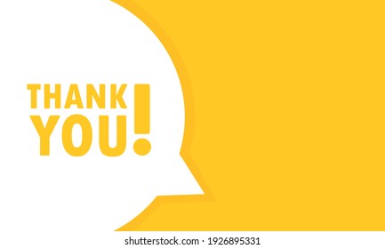Thank you speech bubble banner. Can be used for business, marketing and advertising. Vector EPS 10. Isolated on white background स्टॉक वेक्टर
