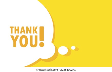 Thank you speech bubble banner. Can be used for business, marketing and advertising. Vector illustration. Isolated on white background. स्टॉक वेक्टर
