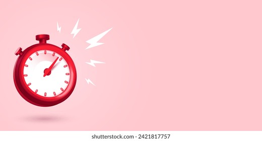 Ticking Stopwatch Ad With Blank Copy Space 库存矢量图