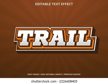 trail text effect template with abstract background style use for business logo and brand स्टॉक वेक्टर