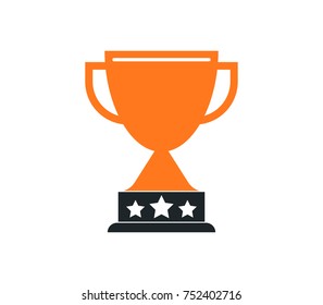 Trophy cup or award icon vector illustration 库存矢量图