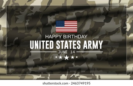 U.S. Army Birthday June 14 Background Vector Illustration Immagine vettoriale stock